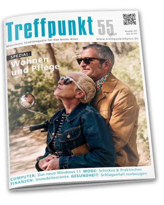 Münchens Stadtmagazin Treffpunkt 55plus, Heft 3-21